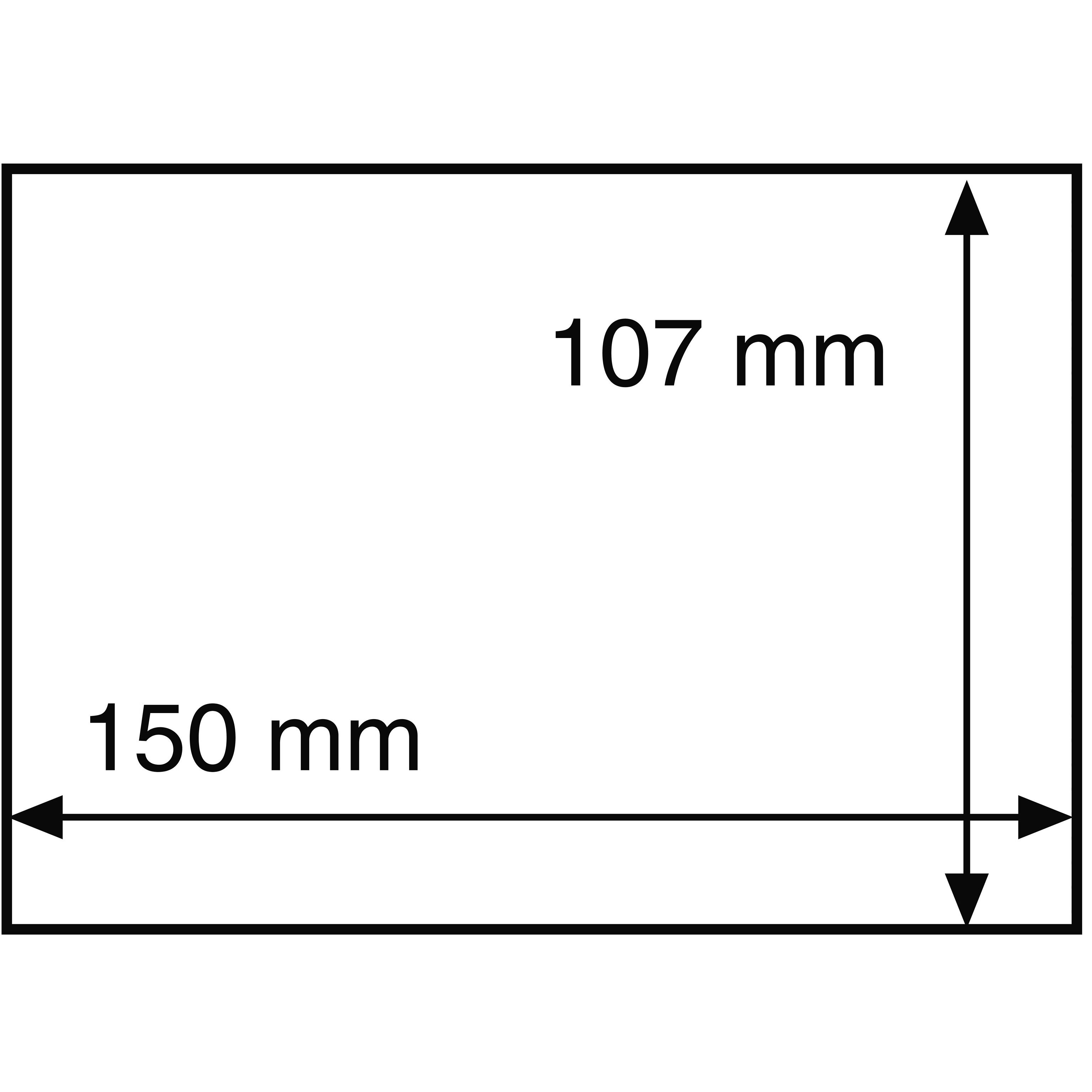 Leuchtturm: Védőtok bélyegekhez és képeslapokhoz 150 x 107 mm 50 db / csomag